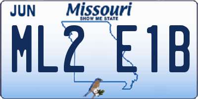 MO license plate ML2E1B