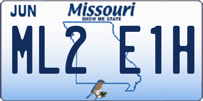 MO license plate ML2E1H