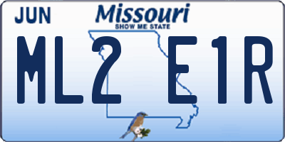 MO license plate ML2E1R