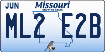 MO license plate ML2E2B