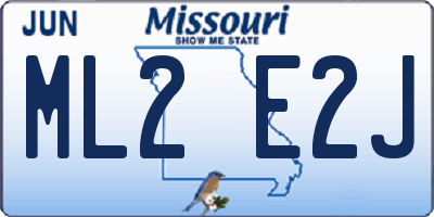 MO license plate ML2E2J