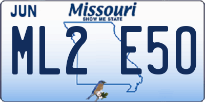 MO license plate ML2E5O