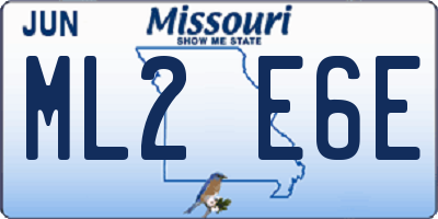 MO license plate ML2E6E