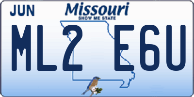 MO license plate ML2E6U