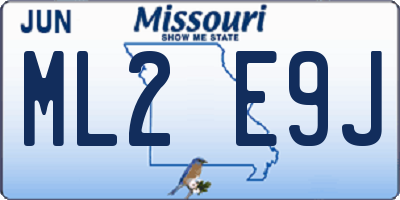 MO license plate ML2E9J