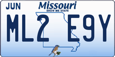 MO license plate ML2E9Y