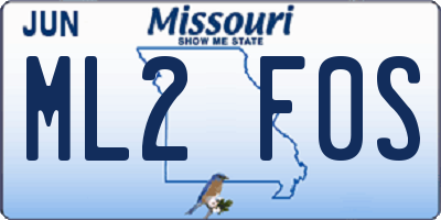 MO license plate ML2F0S