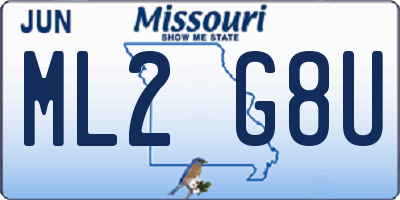 MO license plate ML2G8U