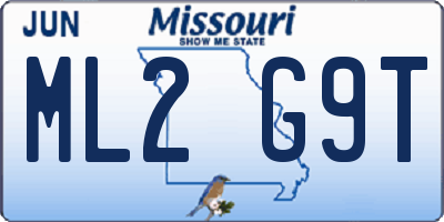 MO license plate ML2G9T
