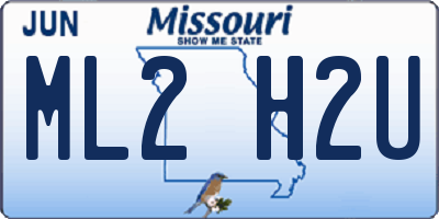 MO license plate ML2H2U