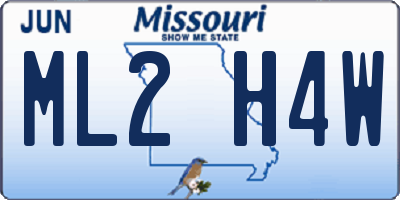 MO license plate ML2H4W