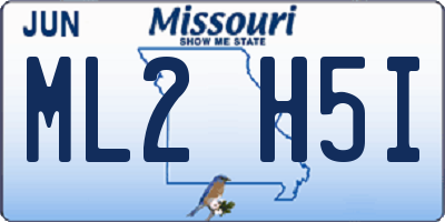 MO license plate ML2H5I