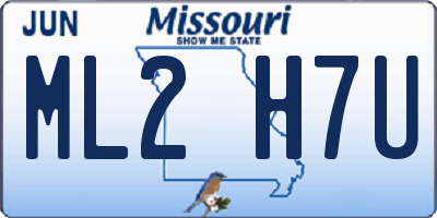 MO license plate ML2H7U