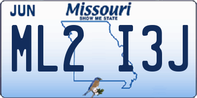 MO license plate ML2I3J