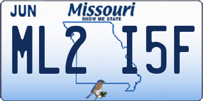 MO license plate ML2I5F