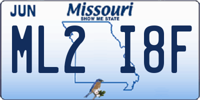 MO license plate ML2I8F