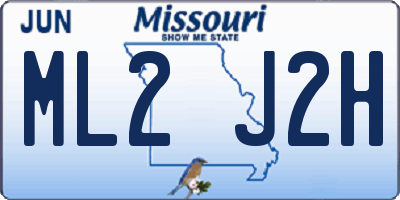 MO license plate ML2J2H