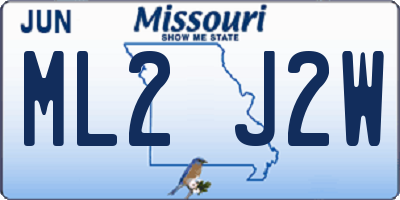 MO license plate ML2J2W