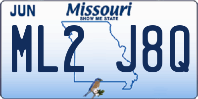MO license plate ML2J8Q