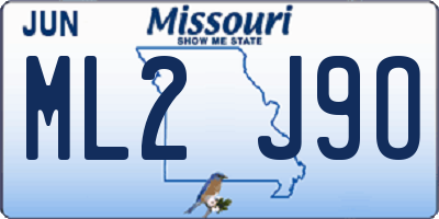 MO license plate ML2J9O