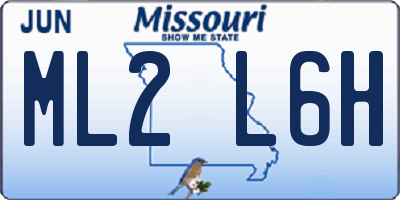 MO license plate ML2L6H