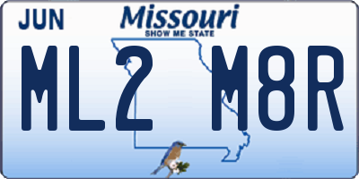 MO license plate ML2M8R