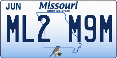 MO license plate ML2M9M