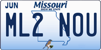 MO license plate ML2N0U