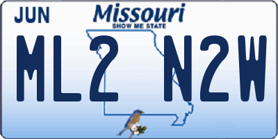 MO license plate ML2N2W