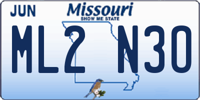 MO license plate ML2N3O