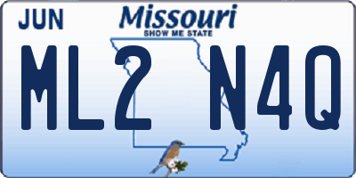 MO license plate ML2N4Q