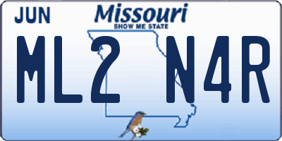 MO license plate ML2N4R