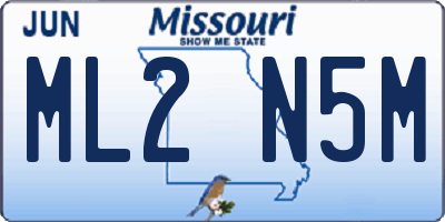 MO license plate ML2N5M
