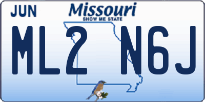 MO license plate ML2N6J