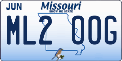 MO license plate ML2O0G