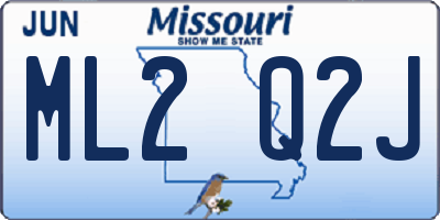 MO license plate ML2Q2J