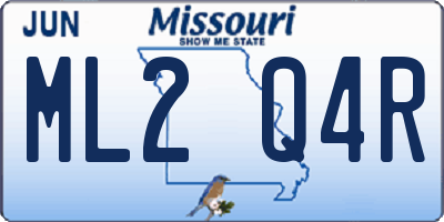 MO license plate ML2Q4R