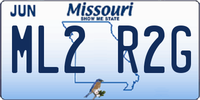 MO license plate ML2R2G