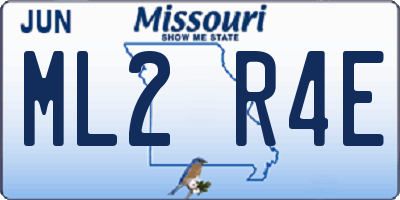 MO license plate ML2R4E