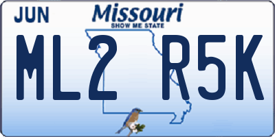 MO license plate ML2R5K