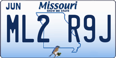 MO license plate ML2R9J