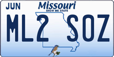 MO license plate ML2S0Z