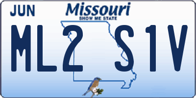 MO license plate ML2S1V