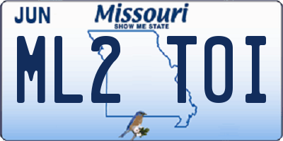 MO license plate ML2T0I