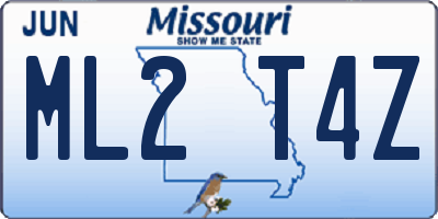 MO license plate ML2T4Z