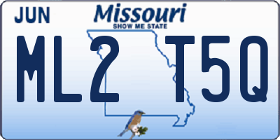 MO license plate ML2T5Q
