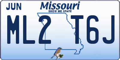 MO license plate ML2T6J