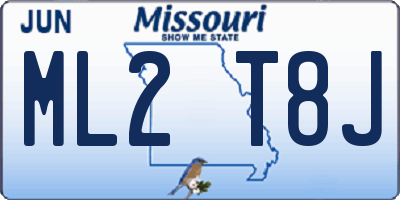 MO license plate ML2T8J