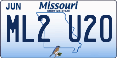 MO license plate ML2U2O