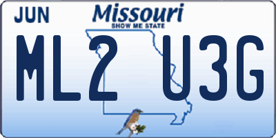 MO license plate ML2U3G